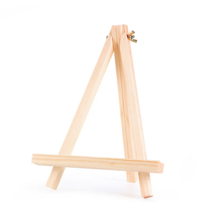 Natural Wood Mini Easel Frame Tripod Display Meeting Wedding Table Number Name Card Stand Display Holder Children Painting Craft