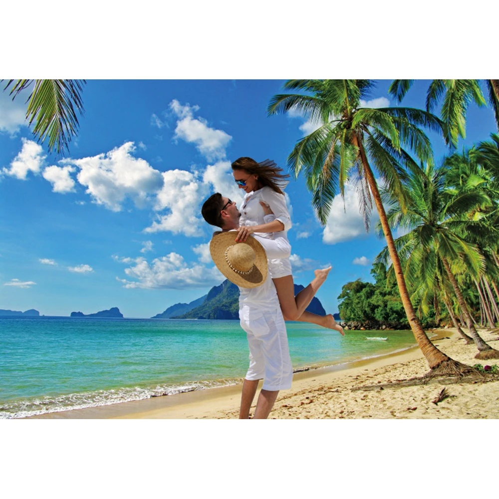 الاستوائية الصيف شاطئ البحر التصوير خلفية شاطئ جوز الهند الطفل صورة خلفية الصورة ديكور الحفلات Photophone استوديو يطلق النار