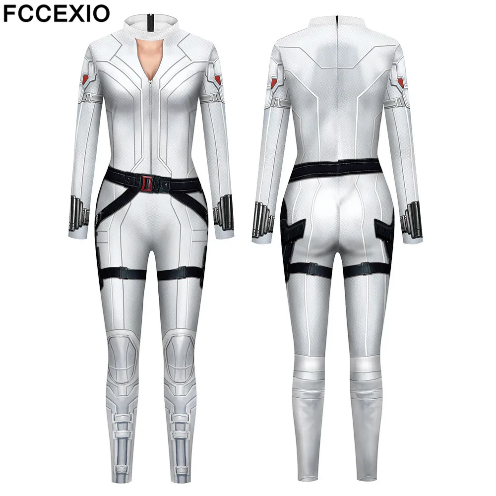 FCCEXIO The Hero Gun Equipment Movie Pattern 3D Print Sexy Bodysuits Women  Long Sleeve Cosplay New Jumpsuit