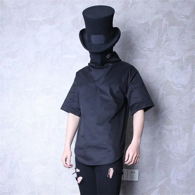 

Men's Short Sleeve T Shirt Spring And Autumn New Yamamoto Style British Fashion Leisure High Collar Large Size Jacket