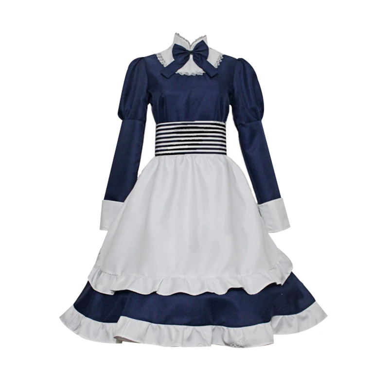 Asmogendheden Hetalia Maid Wit-Rusland Lolita Cosplay Halloween Kostuum Jurk Uniform