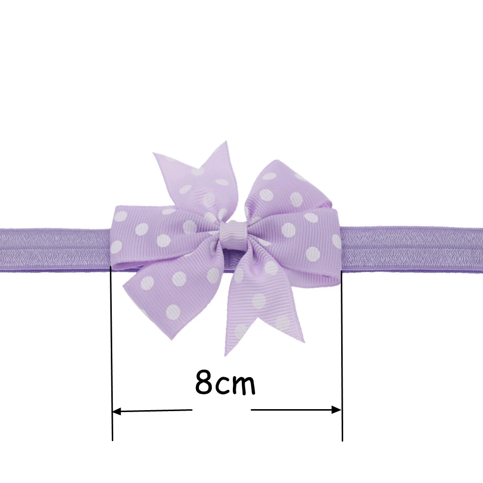 baby headband Girls Printed dot hair Bow girl headbands Flower Elastic Hair Band  Kids Handmade Flower children Hair Accessories