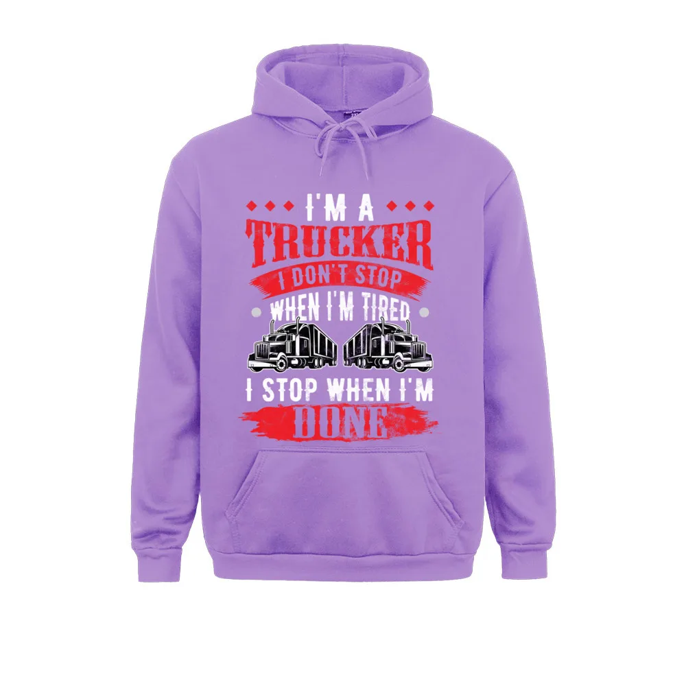 Warm Sweatshirts Don't Stop When Tired Funny Trucker Gift Truck Driver Long Sleeve Hip Hop Men Hoodie Winter Clothes Long Sleeve