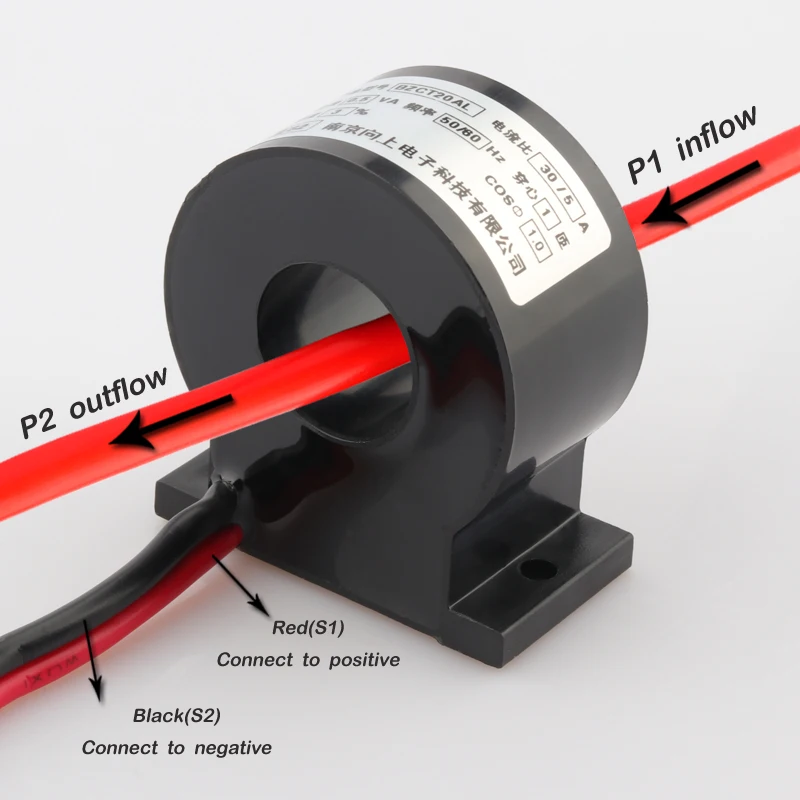 Standard Current Transformer Sensor BZCT20AL-30/5 50/5 75/5 100/5 200/5 0.5 Class Single Phase Current Sensor Measurement