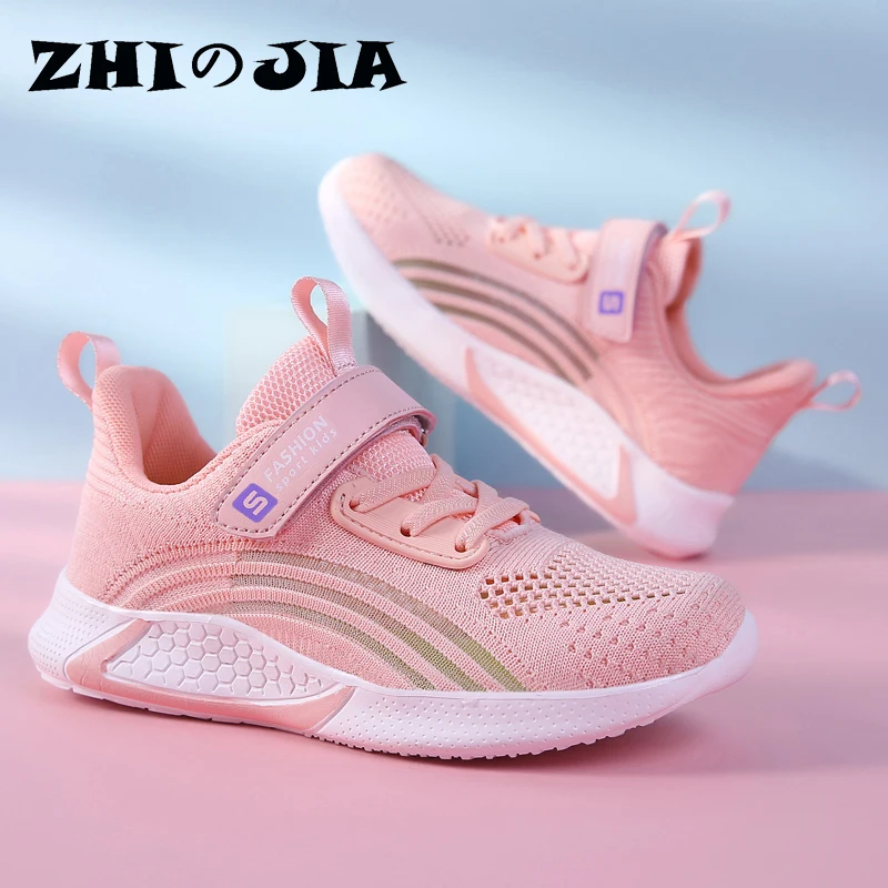 

2023 Cute Girl Summer Casual Shoes Mesh Sneakers Student Kids Fashion Running Autumn Girls Trendy Mesh Kids Sneakers Children