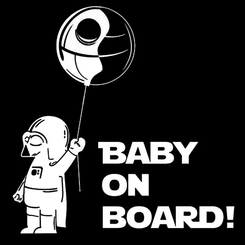 Astronaut Baby on Board Creative Car Sticker Pattern Automobiles Bumper Exterior Accessories Vinyl Decals