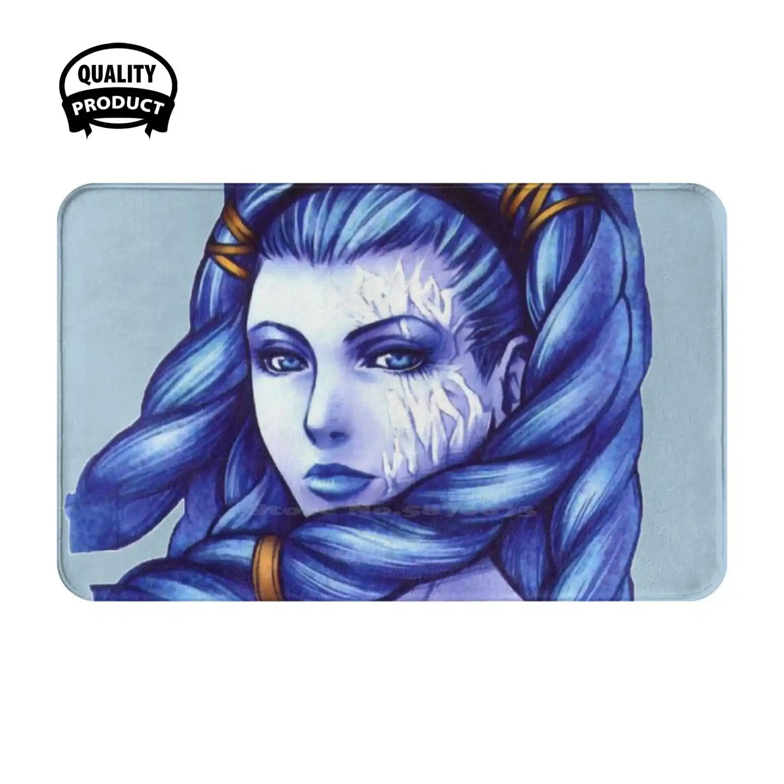 Shiva Portrait - Final Fantasy X Soft Cushion Home Carpet Door Mat Car Rug Final Fantasy Summons Final Fantasy X Summons Final