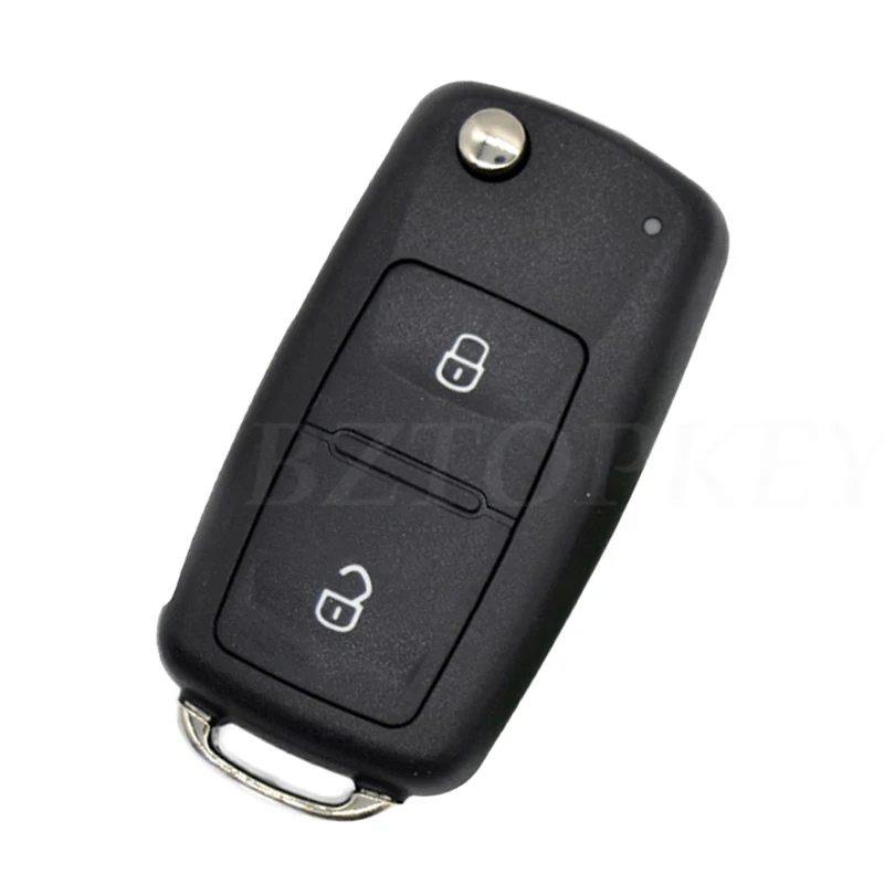 BZTOPKEY 3button 5K0837202AD Flip key shell HU66 Key for VW Passat Polo Golf VOLKSWAGEN Skoda remote Car key Case