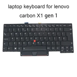 UK Latin Backlit keyboard for Lenovo Thinkpad x1 Carbon Gen 1 2013 3460 3462 3463 EU-EN Keyboard Pointer 0C02206 04Y0815 GS-85GB