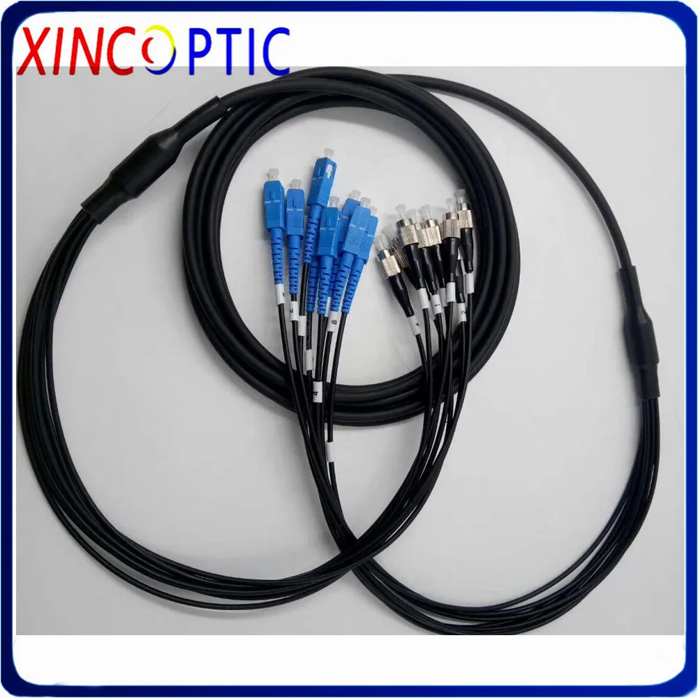 Imagem -04 - Single Mode Blindado Patch Cord Cabo de Fibra Óptica Jumper Núcleo 150m sm G652d G657a Lszh Preto sc lc fc Vertentes