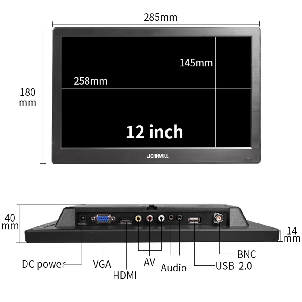 13.3 calowy 1366x76 8 monitor do komputera wyświetlacz LCD TV z HDMI VGA USB AV BNC 1/12/10 calowy monitor gamer