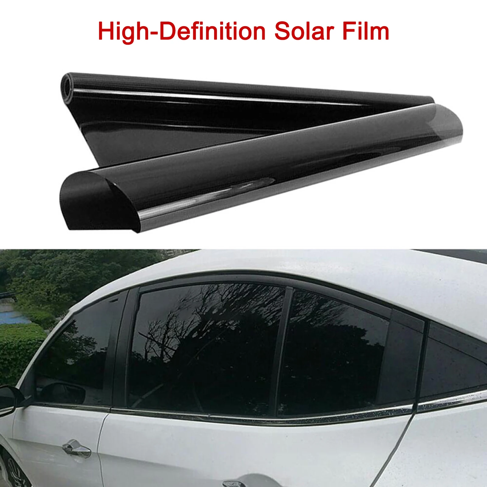 Car Window Film Windshield Solar Protection Film Window Tint UV Blocking 150x20cm Auto Window Tint Film Sticker