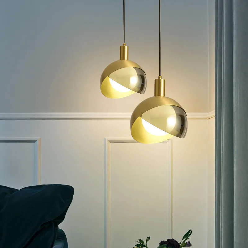 Modern GlassPendant Lights Nordic Lamp Hanging Lamp Lustre Luxury Glod Art Kitchen Hotel Hoop Deco Pendant Lamp