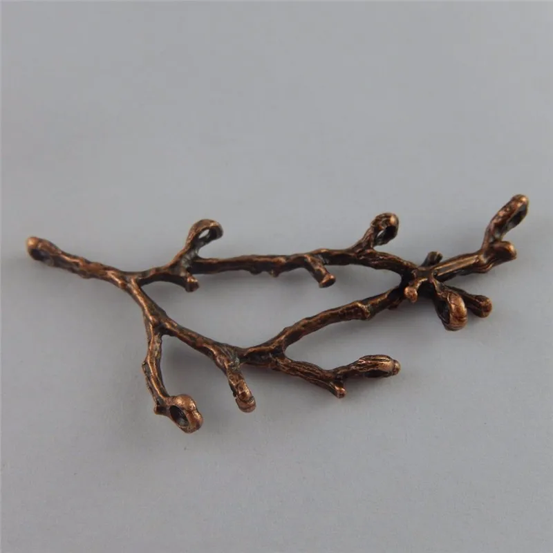 

200pcs Antique Jewelry +200pcs Copper Branch Of Tree Pendant Connector Holes Charms Handmade Jewelry Finding 59*45*6MM