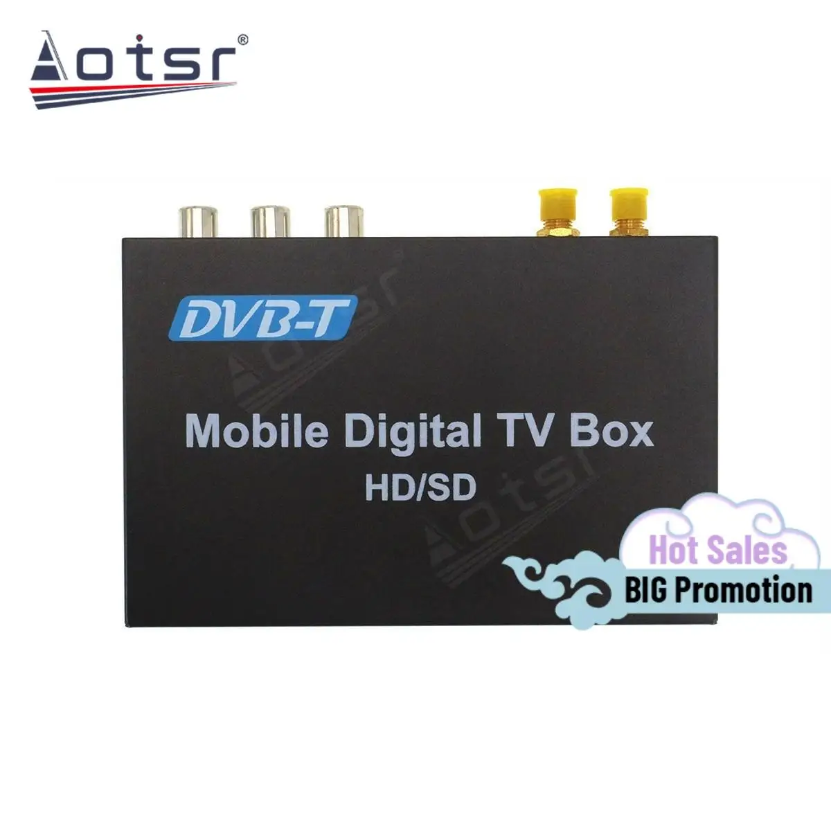 

In Car Digital TV DVB-T MPEG-4 Digital TV Dual Tuner Receiver Box Tuner For Car