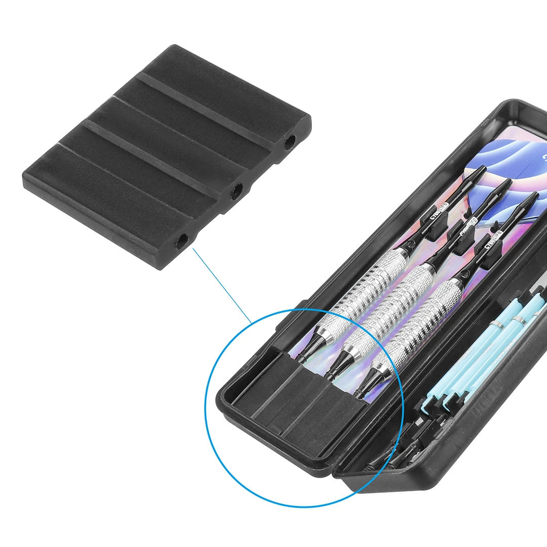 Cyeelife 10pcs dart insert plate stab-resistant dart tool accessories black steel needle insert plastic plate