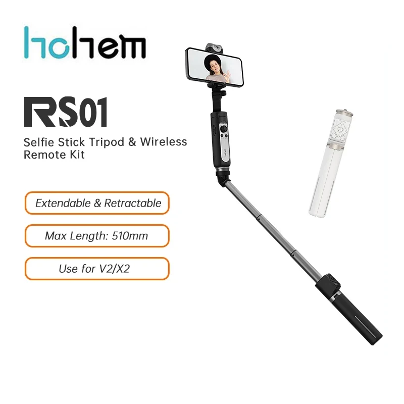 Hohem 3 In 1 Selfie Stick Phone Tripod Extendable Monopod with Remote Suport Smartphone for Isteady X/X2/V2