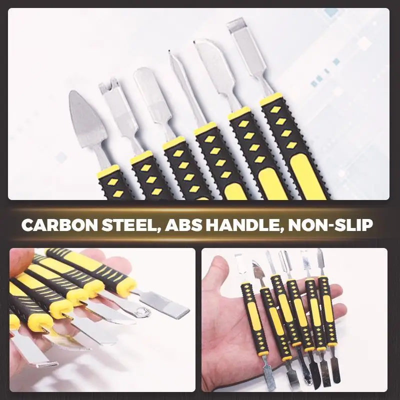 Metalen Koevoet 6 Stuk Set Kleine Metalen Spudger Pry Opening Reparatie Gereedschap Kit Voor Mobiele Telefoon Metalen Crowbar Pry bar Dropshipping