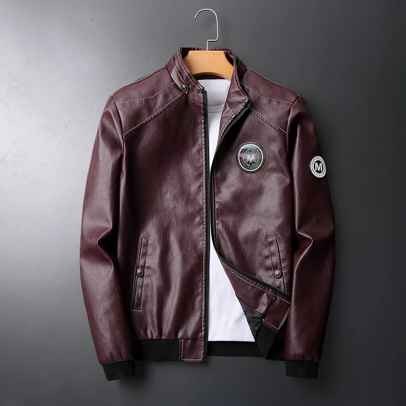 2020 New Men's Autumn Leisure New Brand Motorcycle Leather Jacket Jacket Winter Retro Jacket Faux Leather Explosion Style 0891