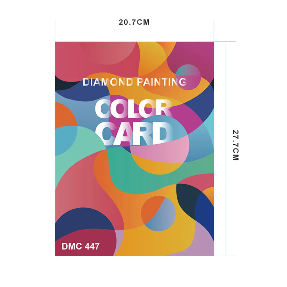 5D Diamond Painting Diamond Color Card Book Full Range 447 DMC Rhinestone Color Identification Card Used in Square Round Diamond