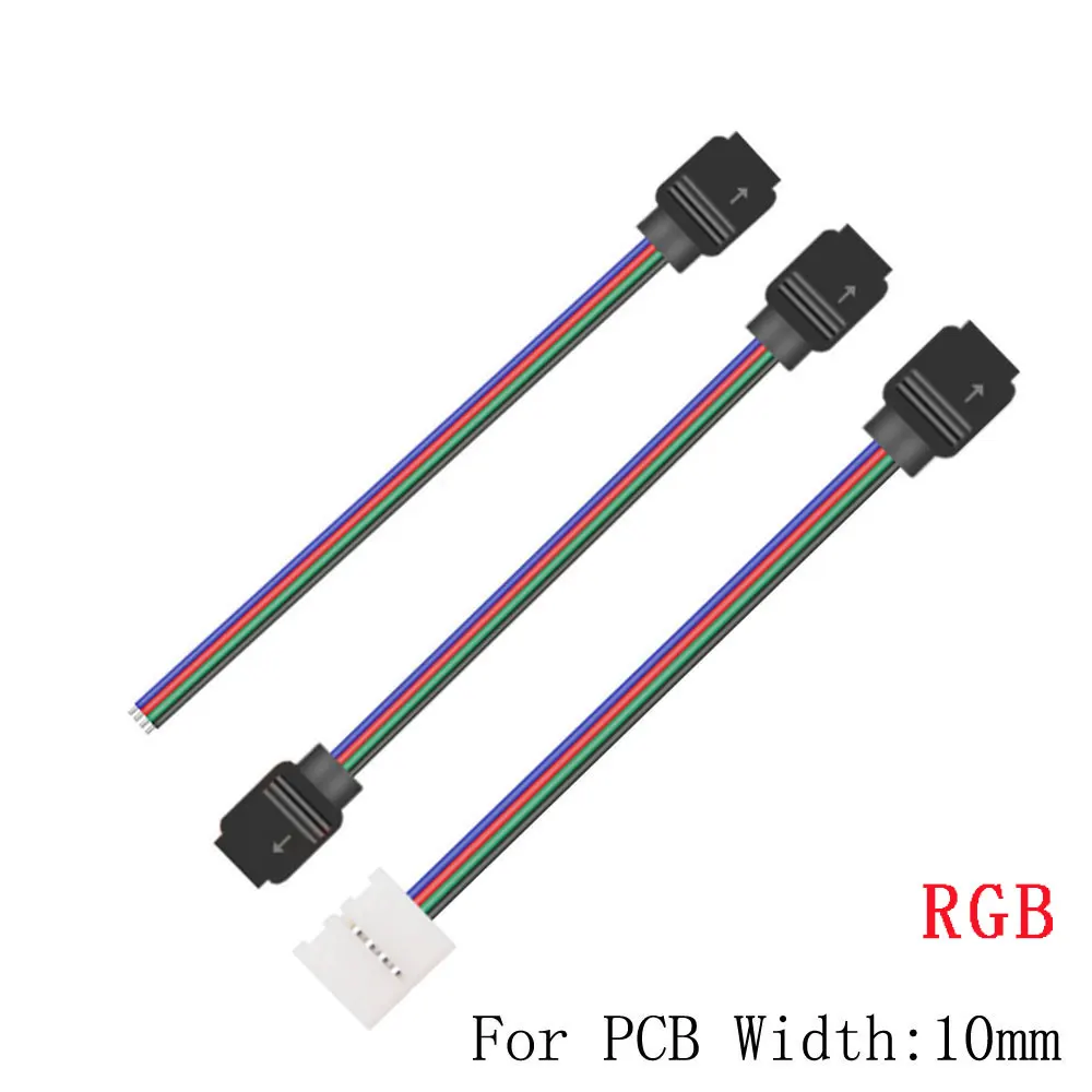 WS2812B WS2811 5050 RGB LED Strip Single / Double End Solderless Cover Connector 8mm/10mm /2pin /3pin /4pin/5pin