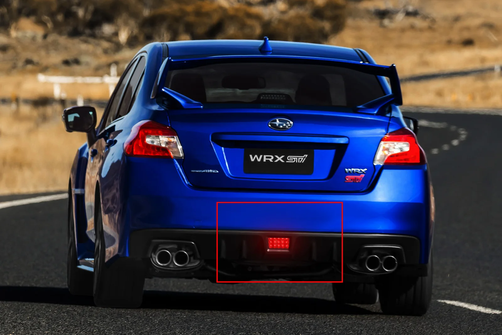 ANGRONG 1x Black Lens LED F1 Style Rear Fog Lamp Brake Stop Tail Light For Subaru WRX STi XV Impreza 12V