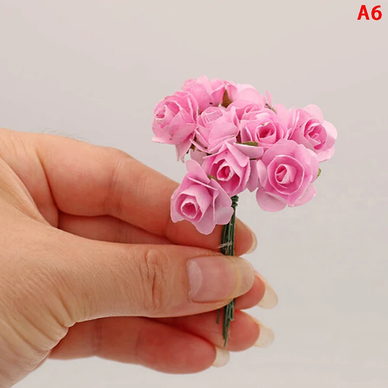 Dollhouse artificial mini flowers furniture fittings bouquet of paper flowers,miniature roses,calla liies,sunflower daisies