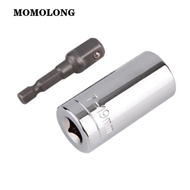 7mm-19mm 3Pcs adattatore per trapano elettrico con chiave a cricchetto a bussola universale e utensili per trapano elettrico con estensione del Driver ad angolo retto a 105 gradi
