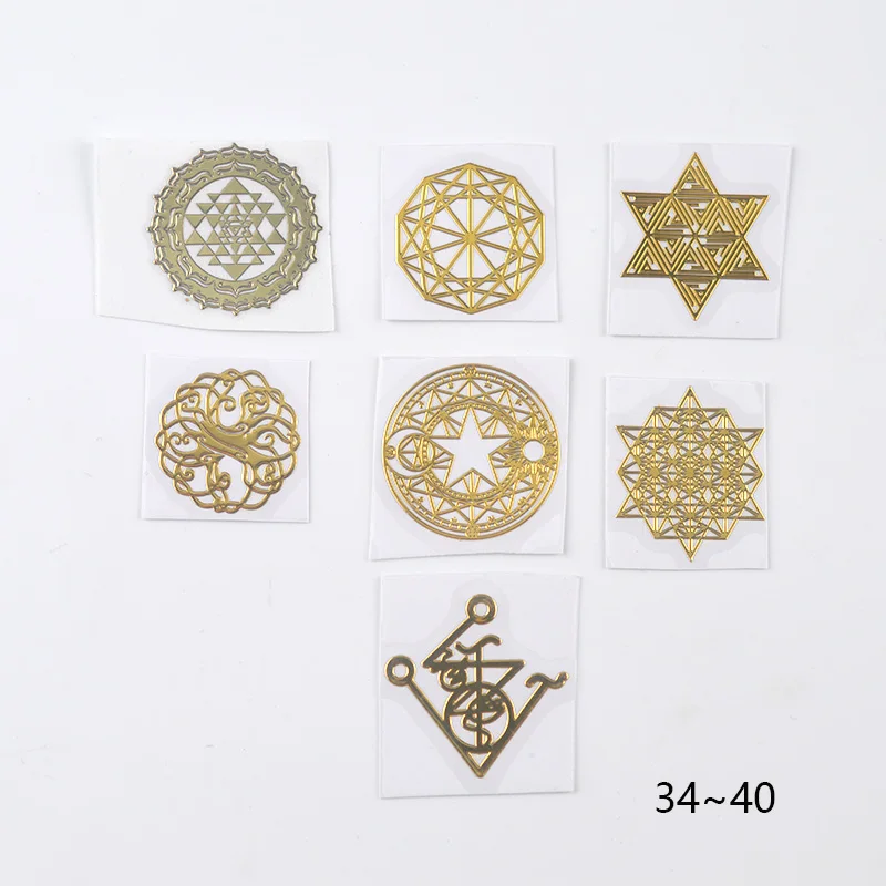 Flower Invitation Metal Flower of Life Pendant Resin Silicone Mold Copper Geometry Orgonite Energy Sticker DIY Jewelry Findings