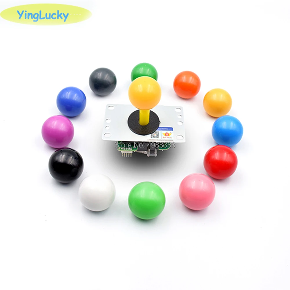 2 PCS Copy Sanwa High Quality 5Pin 8way Long Stick Joystick with Multi Color Ball for Arcade Game Machine Pandora box console