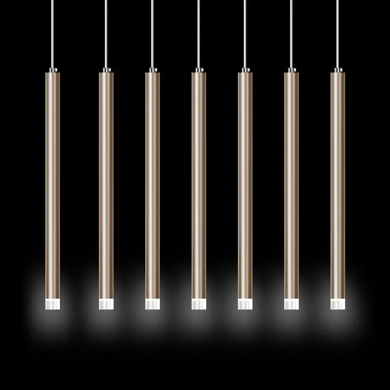 10PCS Surface Mounted Long Tube LED Cylindrical Hanging Lamp Ac85-265v Gold Cob Down Lamp 5W Restaurant Bar Lamp Downlight