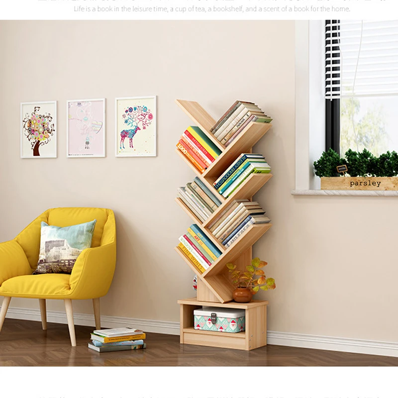 Ten-Layer Tree-Shaped Bookshelf Storage Rack Wear-Resistant And Waterproof Bookcase Simple Shelf