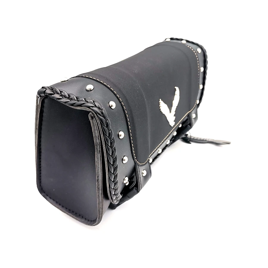 

Eagle Emblem PU Leather Saddle Bag Motorcycle Side Storage Tool Pouch Sissy Bar