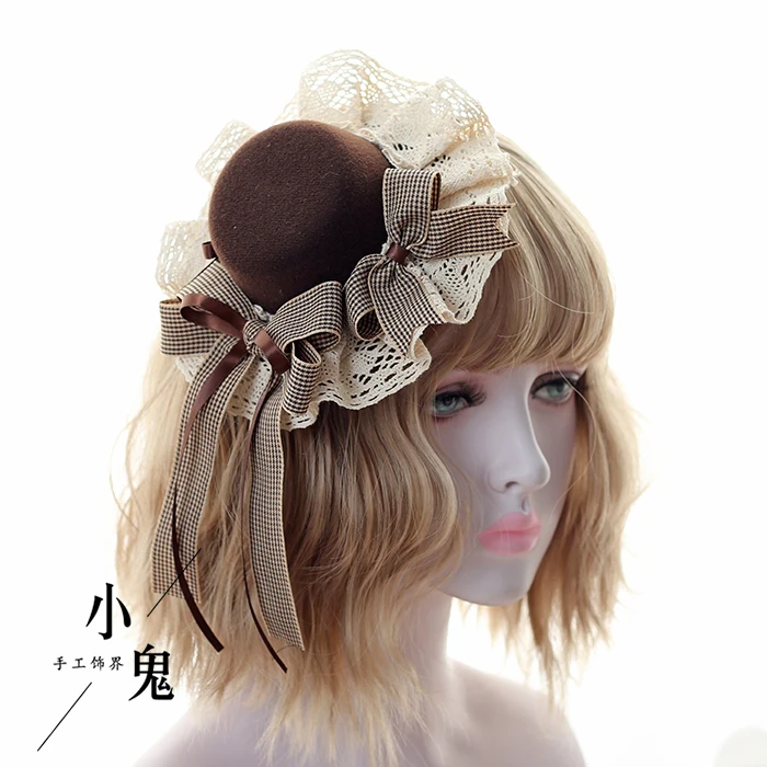 Japanese lolita bear ear band bear hair bands kc Lolita headband hair accessories folder side