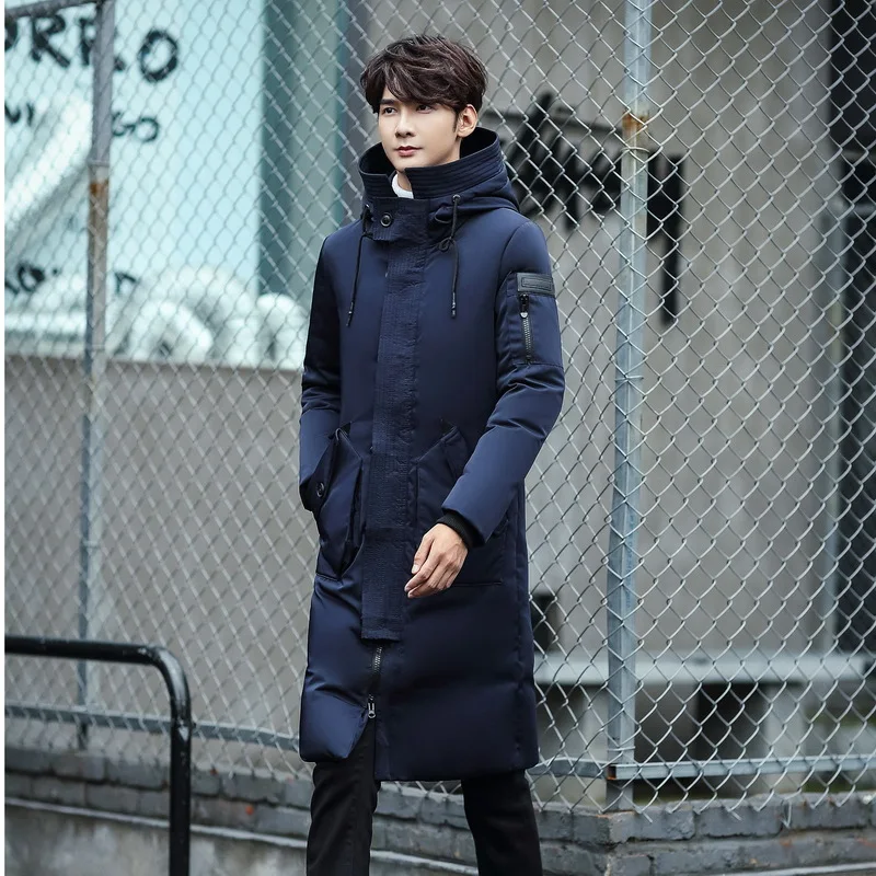 Hooded Long Winter Duck Down Parkas Men Casual Clothing Outwear Down Jackets Male Thick Down Coat Fashion Puffer Jacket JK-624