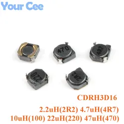 10pcs CDRH3D16 3D16 SMD Shielded Inductor Power Inductance 2.2uH 4.7uH 10uH 22uH 47uH 2R2 4R7 100 220 470 68uH CDRH74R CDRH4D28