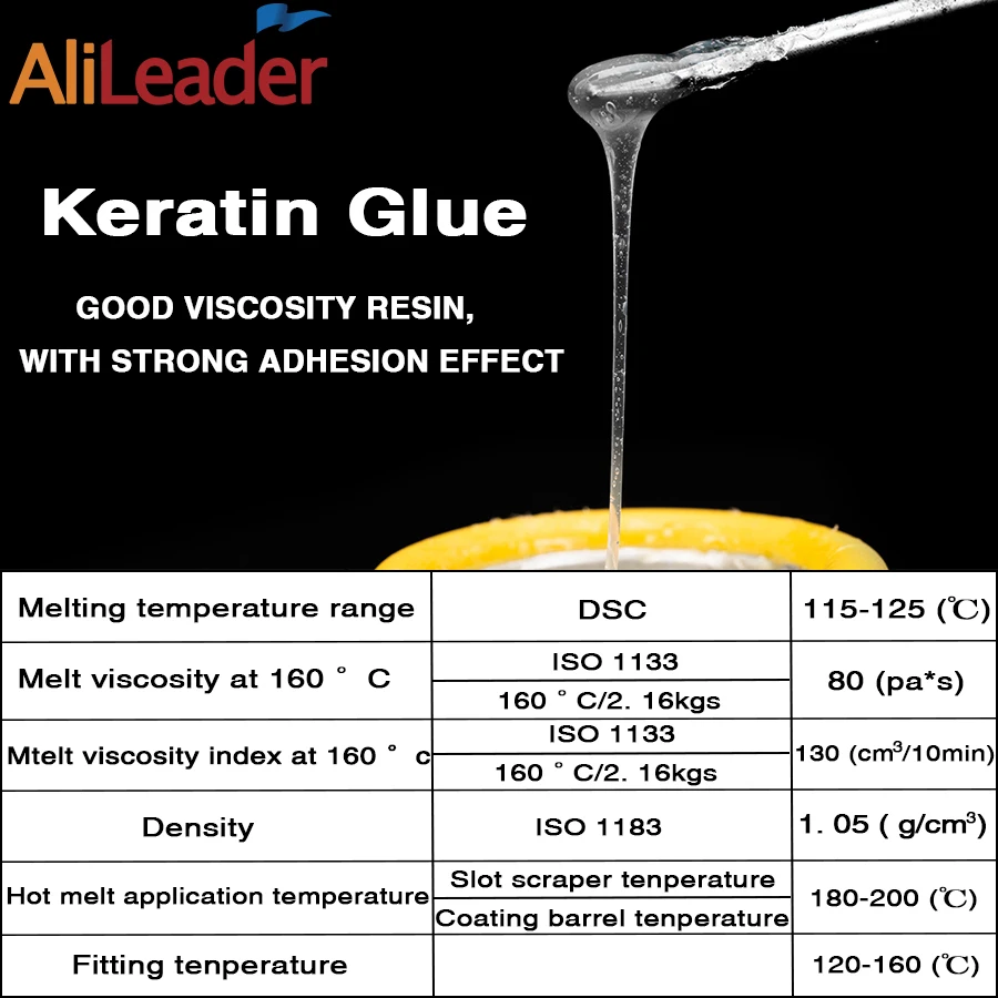 Alileader 20/50/100G Keratin Glue Granules Strong Hold Hot Melt Fusion Italian Keratin Glue Beads Non Slip Sticky Hair Glues