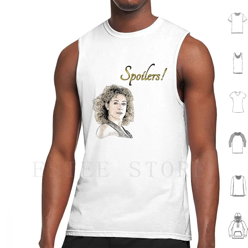 Spoilers Tank Tops Vest Cotton River Song River Who The Whovian Spoilers Pond Time Lord Kingstone