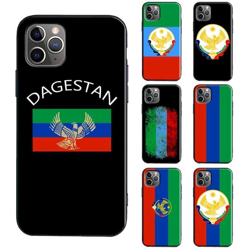 Dagestan Flag Coat Of Arms Case For iPhone 11 14 13 Pro Max SE 2020 6S 8 7 Plus X XR XS Max 12 Pro Max mini Phone Cover