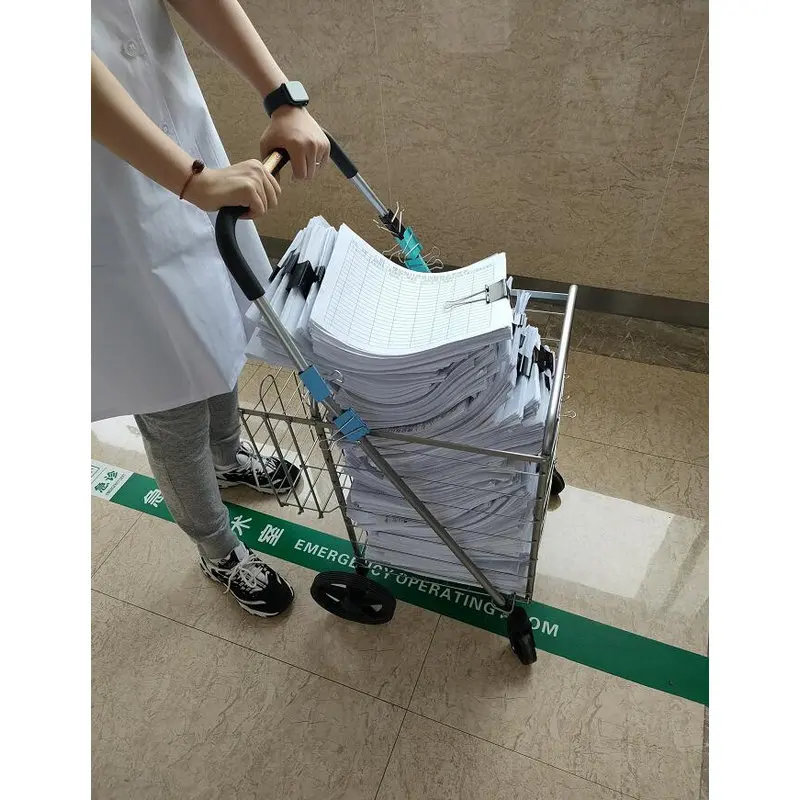 Foldable Pull Trolley, Can Load 45KG, Folding Grocery Shopping Cart For Street Stall Supermarket