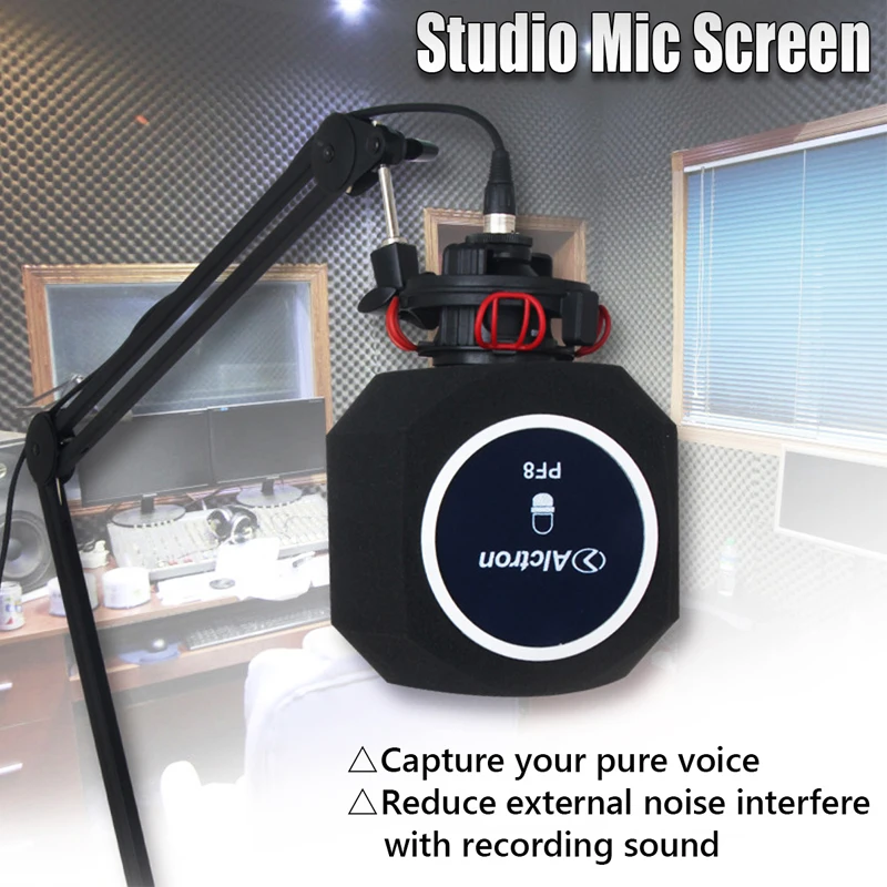 Alctron PF8 Simple Studio Mic Screen Acoustic Filter Desktop Recording Microphone Noise Reduction Wind Screen