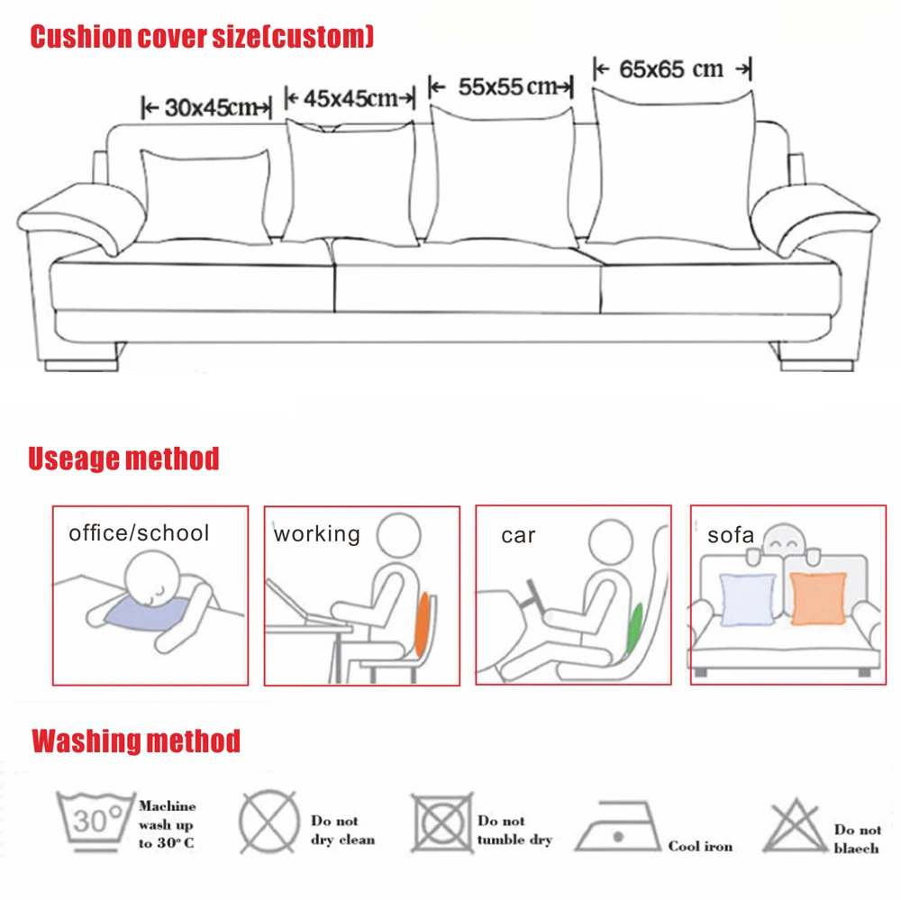Cord Big Corn Kernel Plüsch Kissenbezug 35/45/50/60/70 cm Sofa Kissenbezug Home Bett Dekoration – Detail 27