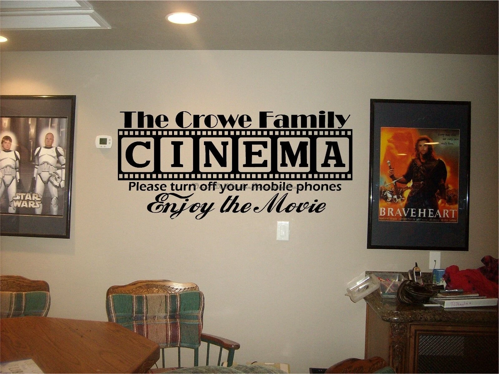 Cinema Personality Slogan Wall Stickers Home Theater Bedroom Living Room Movie Lovers Home Decoration Vinyl Decal Gift XJ6
