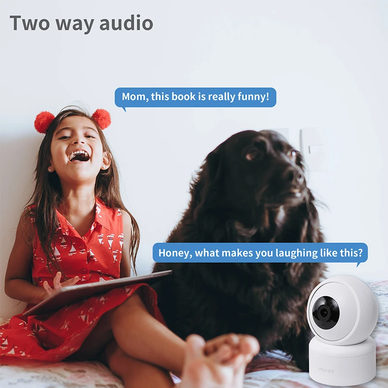 C20 Home Security Camera, 1080p HD, IP, CCTV interior Baby Cam, Vigilância por Vídeo 360 °, Visão Noturna, Webcam, Trabalhar com Alexa, Novo