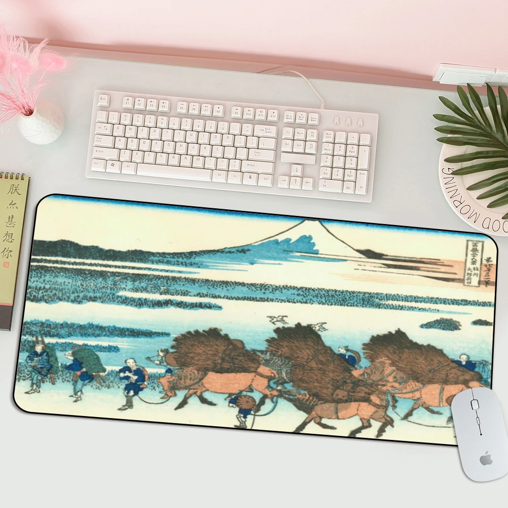 

MRGLZY 400X800MM Large Mouse Pad Japanese Ukiyo-e Computer Pad Keyboard Rest Gaming Accessories Gaming Mouse Pad