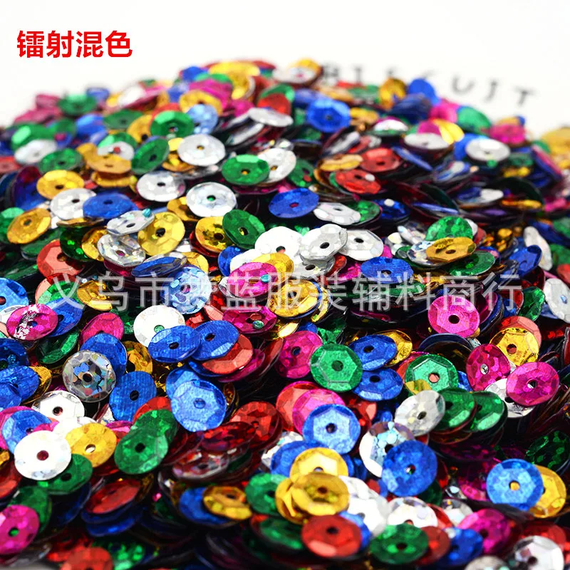 10 grams a pack 6mm DIY handmade color laser concave sequins sequins clothing accessories material package jewelry accessories