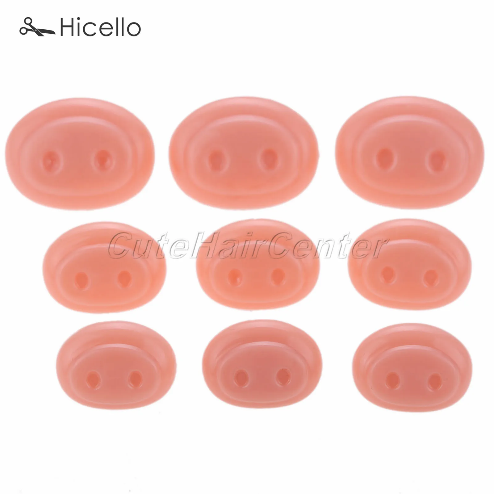 10sets Pig Nose +washers Doll Toy Accessories DIY making crafts material Stuffed animal scrapbook puppet Plastic Pink 26/27/34mm