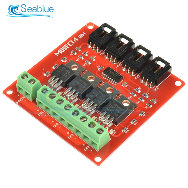 Four Channel 4 Route MOSFET Button IRF540 V4.0+ MOSFET Switch Module For Arduino DC Motor Drive Dmimmer Relay Board