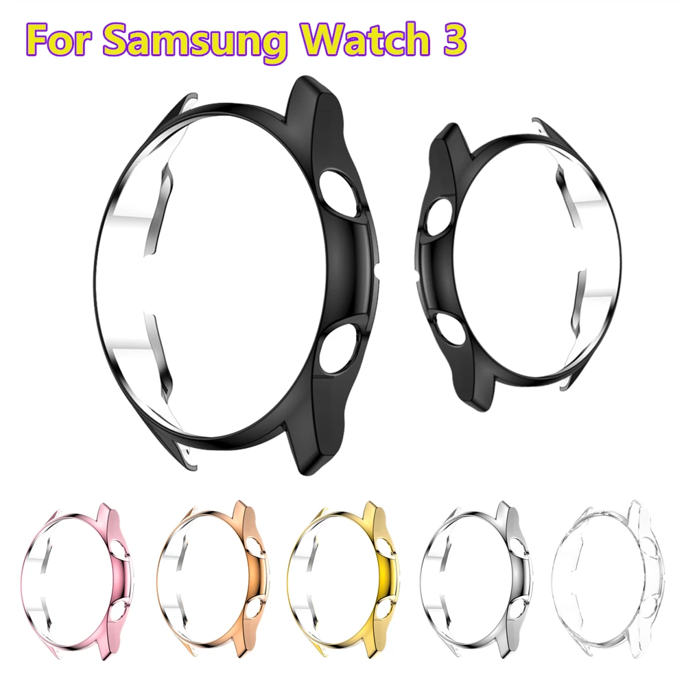 Protector Cover Case For Samsung Galaxy Watch 3 41mm 45mm Bumper Plating PC Shell Protective Frame For Samsung Smart Watch3 Case