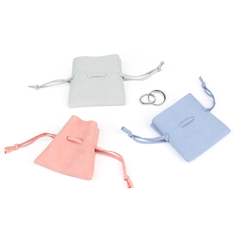 

Hot Sale Travel Portable Storage Jewelry Ring Necklace Ear Nail Storage Bag Jewelry Dust-proof Purse Small Cloth Bag Wholesale